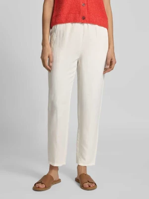 Spodnie materiałowe o kroju tapered fit z tunelem Marc Cain