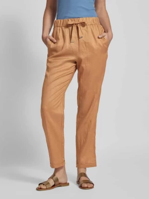 Spodnie materiałowe o kroju tapered fit z tunelem model ‘Timpa’ Boss Orange