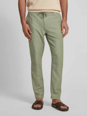 Spodnie materiałowe o kroju tapered fit z tunelem model ‘Warren’ Scotch & Soda