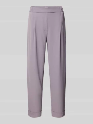 Spodnie materiałowe o kroju tapered fit z zakładkami w pasie Jake*s Collection