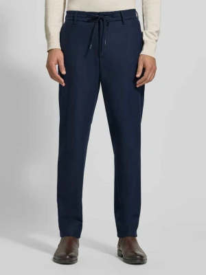 Spodnie materiałowe o kroju tapered z dodatkiem wiskozy model ‘PERIN’ Boss