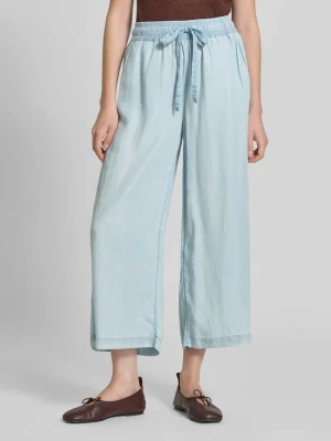 Spodnie materiałowe o kroju wide fit z czystego lyocellu w tkaninie stylizowanej na denim Soyaconcept