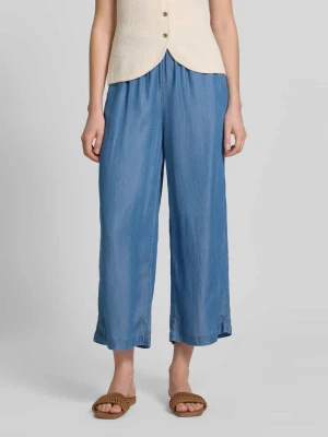 Spodnie materiałowe o kroju wide fit z czystego lyocellu w tkaninie stylizowanej na denim Soyaconcept