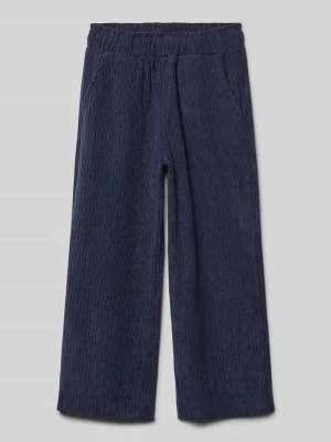 Spodnie materiałowe o kroju wide fit z elastycznym pasem BLUE SEVEN