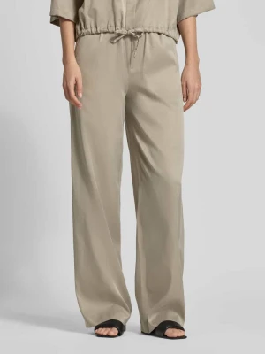 Spodnie materiałowe o kroju wide fit z elastycznym pasem model 'Consider' drykorn