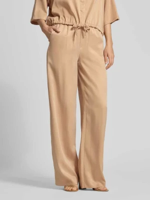 Spodnie materiałowe o kroju wide fit z elastycznym pasem model 'Consider' drykorn