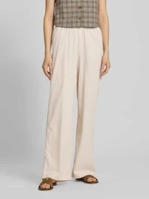 Spodnie materiałowe o kroju wide fit z elastycznym pasem model 'Poppy' JJXX