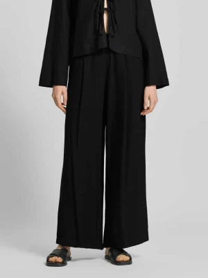 Spodnie materiałowe o kroju wide fit z mieszanki wiskozy model 'Frencis' STEHMANN