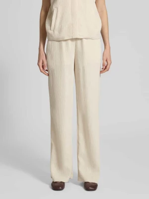 Spodnie materiałowe o kroju wide fit z mieszanki wiskozy model 'Mucia' OPUS PANTS