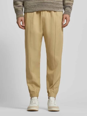 Spodnie materiałowe o luźnym kroju z mieszanki lyocellu i lnu Antony Morato