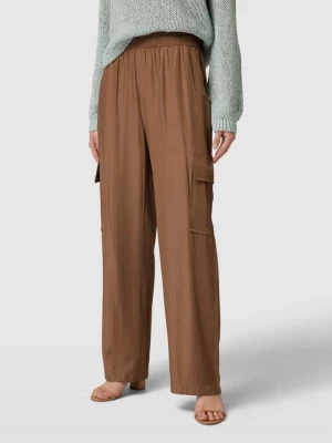 Spodnie materiałowe o luźnym kroju z mieszanki wiskozy model ‘Allie’ Fransa