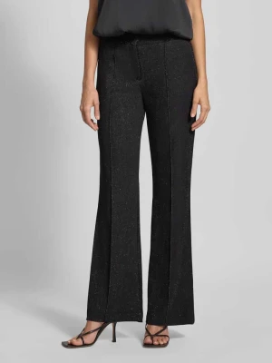 Spodnie materiałowe o rozkloszowanym kroju z błyszczącym efektem YAS