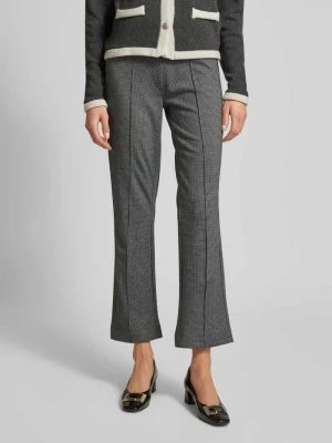 Spodnie materiałowe o rozkloszowanym kroju z elastycznym pasem z logo milano italy