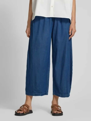 Spodnie materiałowe o rozkloszowanym kroju z imitacji denimu model ‘BARCELONA SUMMER’ Buena Vista