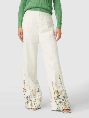 Spodnie materiałowe o rozkloszowanym kroju z kwiatowym wzorem Polo Ralph Lauren