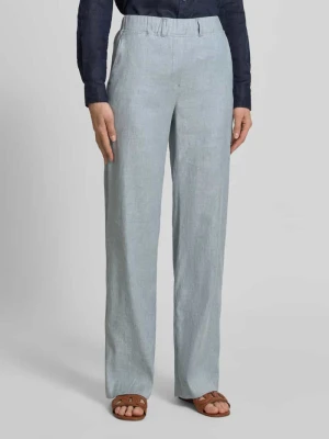 Spodnie materiałowe o rozkloszowanym kroju z mieszanka lnu Raphaela By Brax