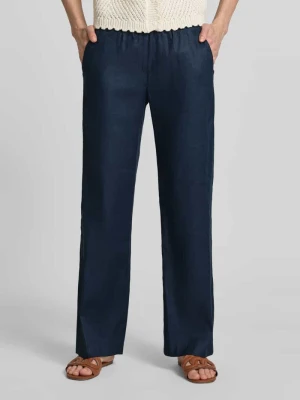 Spodnie materiałowe o rozkloszowanym kroju z mieszanka lnu Raphaela By Brax