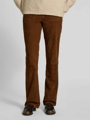 Spodnie materiałowe o rozkloszowanym kroju z wpuszczanymi kieszeniami Bash