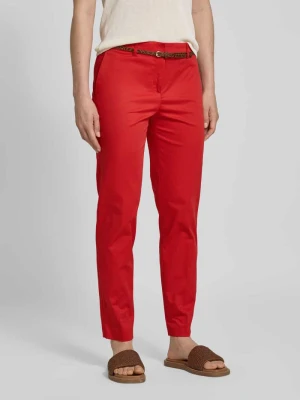 Spodnie materiałowe o skróconym kroju slim fit Christian Berg Woman