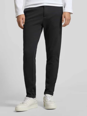 Spodnie materiałowe o skróconym kroju z wpuszczanymi kieszeniami w stylu francuskim lindbergh