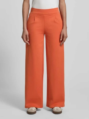 Spodnie materiałowe o szerokim kroju z dodatkiem wiskozy model ‘Kate’ Ichi
