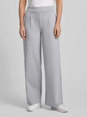 Spodnie materiałowe o szerokim kroju z dodatkiem wiskozy model ‘Kate’ Ichi