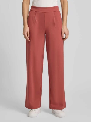 Spodnie materiałowe o szerokim kroju z dodatkiem wiskozy model ‘Kate’ Ichi