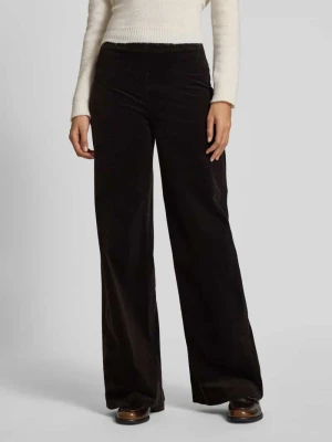 Spodnie materiałowe o szerokim kroju z imitacji sztruksu model ‘Before’ drykorn