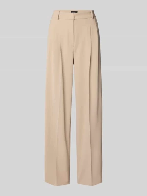 Spodnie materiałowe o szerokim kroju z kieszeniami z tyłu model ‘Emilie’ CAMBIO