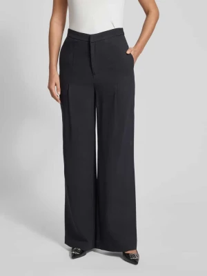 Spodnie materiałowe o szerokim kroju z mieszanki wiskozy model ‘Inga’ GUIDO MARIA KRETSCHMER WOMAN