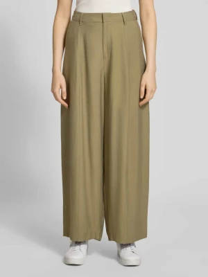 Spodnie materiałowe o szerokim kroju ze szwami podłużnymi model ‘LANOW’ American vintage