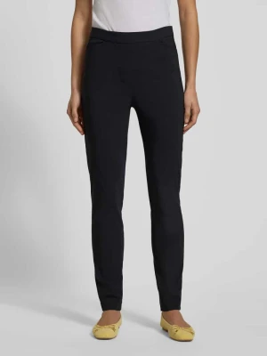 Spodnie materiałowe o wąskim kroju z krepy Christian Berg Woman