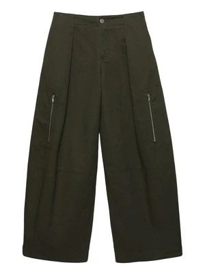 Spodnie materiałowe PULL&BEAR khaki