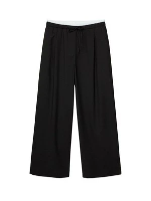 Spodnie materiałowe PULL&BEAR czarny