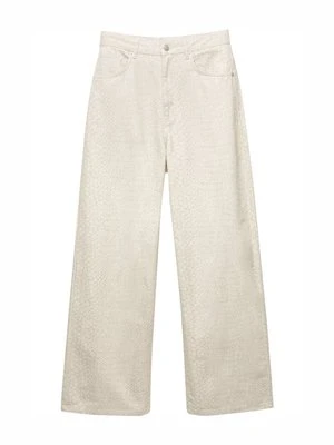 Spodnie materiałowe PULL&BEAR beżowy