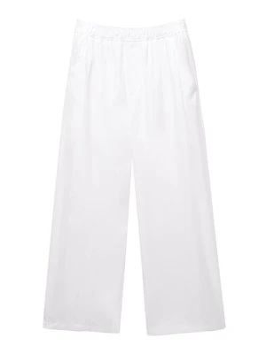 Spodnie materiałowe PULL&BEAR biały