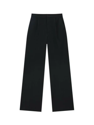 Spodnie materiałowe PULL&BEAR czarny