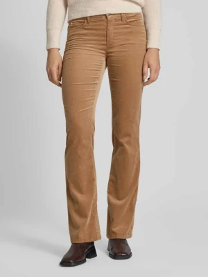 Spodnie sztruksowe o rozkloszowanym kroju z 5 kieszeniami model ‘PARIS’ CAMBIO Camel