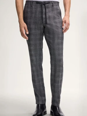 Spodnie materiałowe Sake w czarnym kolorze w kratkę Joop