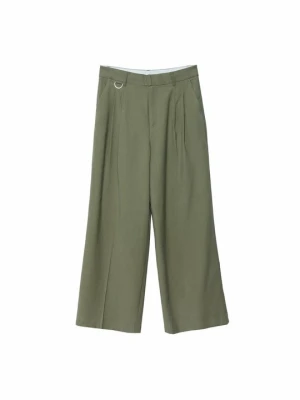 Spodnie materiałowe Stradivarius khaki