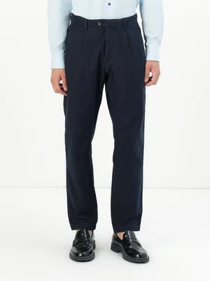 Spodnie materiałowe Tommy Hilfiger granatowy