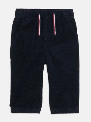 Spodnie materiałowe Tommy Hilfiger granatowy