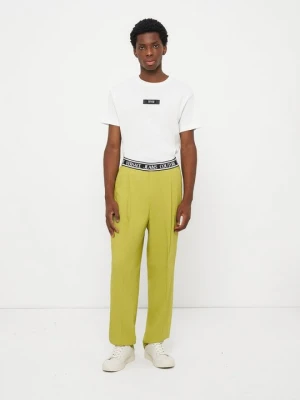 Spodnie materiałowe Versace Jeans Couture ciemnozielony