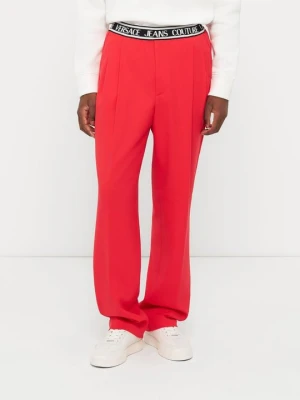 Spodnie materiałowe Versace Jeans Couture czerwony
