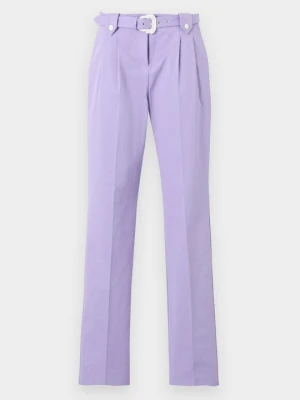 Spodnie materiałowe Versace Jeans Couture liliowy