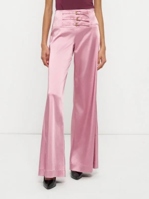 Spodnie materiałowe Versace Jeans Couture liliowy