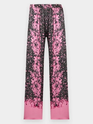 Spodnie materiałowe Versace Jeans Couture różowy