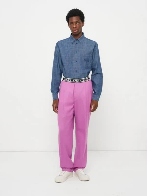 Spodnie materiałowe Versace Jeans Couture różowy