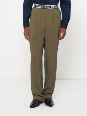 Spodnie materiałowe Versace Jeans Couture zielony