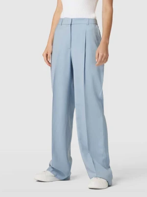 Spodnie materiałowe w kant z mieszanki wiskozy Christian Berg Woman Selection